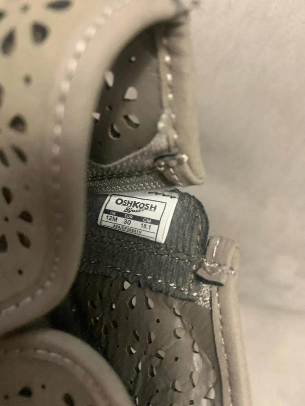 OshKosh B'gosh Olive Green Perforated Ankle Booties